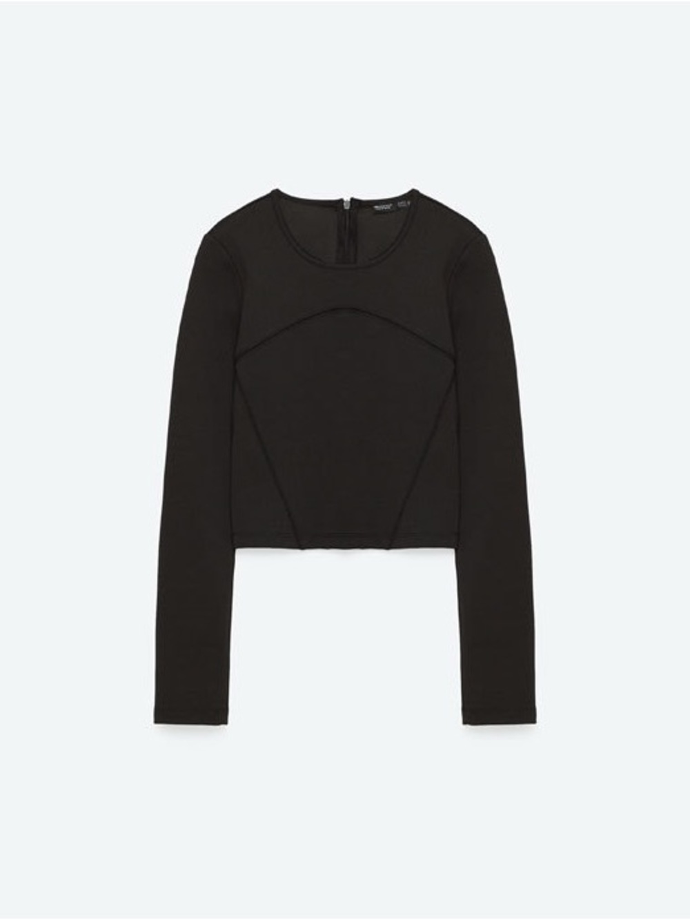 ZARA cropped black top